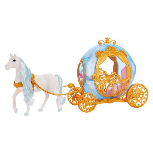 Disney princess hym33 accessorio per bambola carrozza trainata da cavalli per bambola