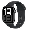 Aw s10 gps 42mm jet black aluminium case with black sport band - m/l - MWWF3QL/A
