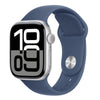 Aw s10 gps 46mm silver aluminium case with denim sport band - s/m - MWWL3QL/A