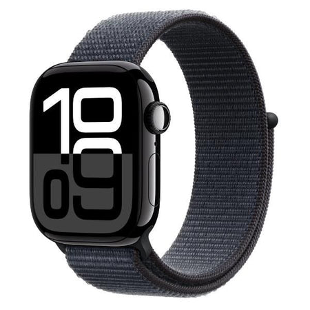 Aw s10 gps + cellular 46mm jet black aluminium case with ink sport loop - MWY53QL/A