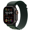 Aw ultra 2 gps + cellular 49mm black titanium case with dark green alpine loop - large - MX4T3TY/A