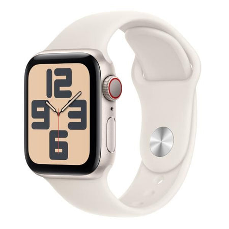 Aw se gps + cellular 40mm starlight aluminium case with starlight sport band - m/l - MXGK3QL/A