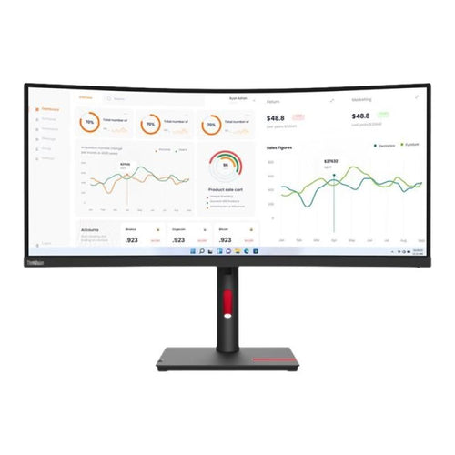 Lenovo thinkvision t34w-30 led display 86,4 cm (34\) 3440 x 1440 pixel wide quad hd nero - 145900