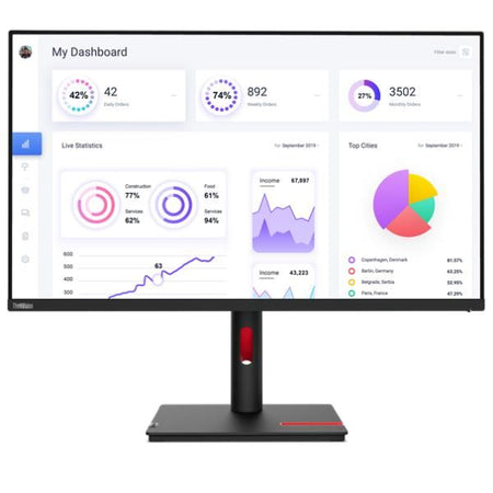 Lenovo thinkvision t32p-30 led display 80 cm (31.5\") 3840 x 2160 pixel 4k ultra hd nero - 63D2GAT1EU