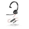 Poly cuffie monoaurali blackwire 3310 con connettore usb-c, certificate per microsoft teams + adattatore usb-c/a - 8X216AA