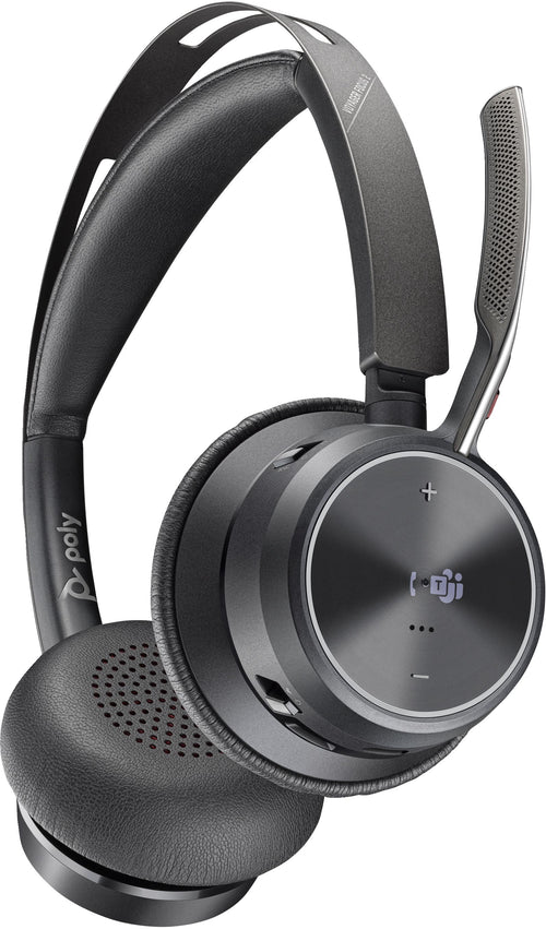 Poly voyager focus 2 microsoft teams certified usb-c-c headset +usb-c/a adapter +charging stand - 9T9J6AA#AC3