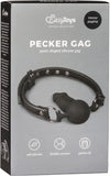 Easytoys Pecker Gag silicone nero regolabile, resistente agli strappi e impermeabile
