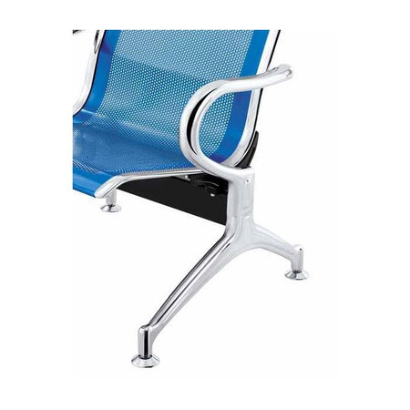 Panca per sala attesa ufficio studio in acciaio a 1 posto - colore blu