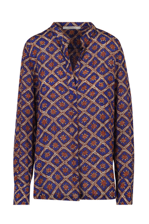 MALIPARMI Maliparmi - Blusa - 450742 - Blu/Marrone da donna