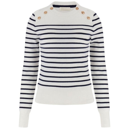 Guess maglione a righe bianco blu HELEN W5BR36Z0422S00J
