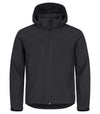 Classic Softshell Nero Triplo Strato con Cappuccio