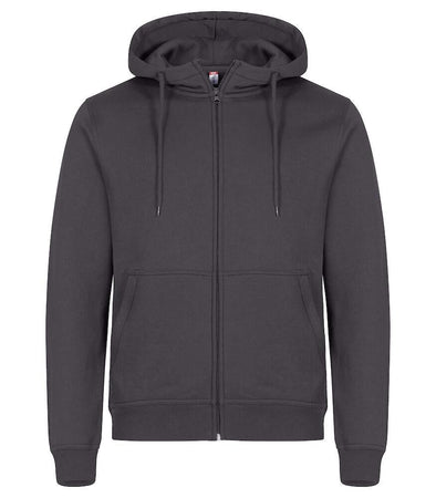 Felpa Clique Miami Antracite Grigio Metallo con Zip e Cappuccio