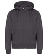 Felpa Clique Miami Antracite Grigio Metallo con Zip e Cappuccio Taglie Forti