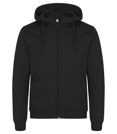 Felpa Clique Miami Nero con Zip e Cappuccio Taglie Forti
