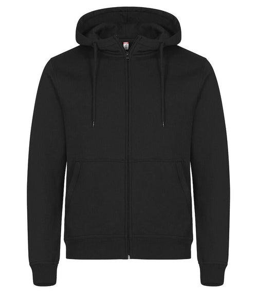 Felpa Clique Miami Nero con Zip e Cappuccio Taglie Forti