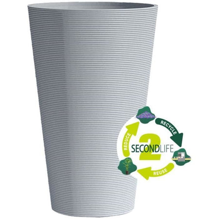 Vaso da fiori alto - GARDEN ID - Green Care Sense Tall Blue stone - 55 cm - 10 anni di garanzia - 100% riciclato - Resistente ai raggi UV e al gelo