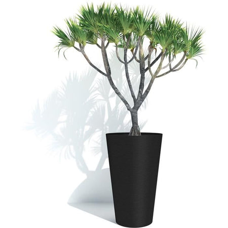 Vaso da fiori alto - GARDEN ID - Green Care Sense Tall Nero-Anthr. - 55 cm - Garantito 10 anni - 100% riciclato - Resistenza ai raggi UV e al gel