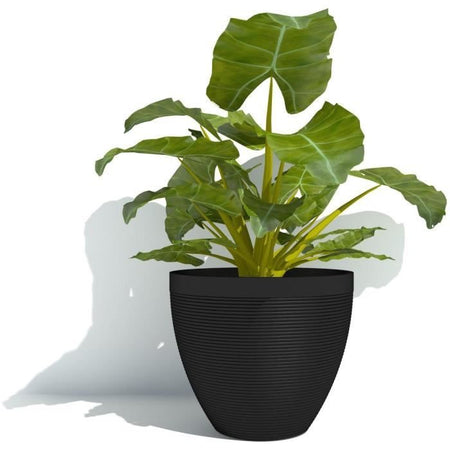 Vaso da fiori - GARDEN ID - Green Care Impact Nero-Anth - 40 x 31 cm - Garanzia 10 anni - 100% riciclato - Resistente ai raggi UV/gel