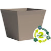 Vaso quadrato - GARDEN ID - Green Care Impact Taupe - 29 x 26 cm - Garanzia 10 anni - 100% riciclato - Resistente ai raggi UV/gel