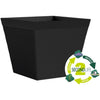 Vaso quadrato - GARDEN ID - Green Care Impact Nero-Anth - 29 x 26 cm - Garanzia 10 anni - 100% riciclato - Resistente UV/gel