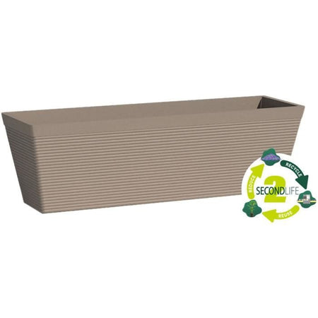 Jardiniere - GARDEN ID - Green Care Impact Taupe - 50 x 16 x 16 cm - Garanzia 10 anni - 100% riciclato - Resistente ai raggi UV/gel