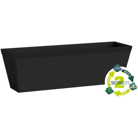 Fioriera - GARDEN ID - Green Care Impact Nero-Anth - 50 x 16 x 16 cm - Garanzia 10 anni - 100% riciclato - Resistente ai raggi UV/gel