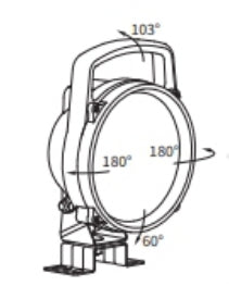 Faro da lavoro alogeno con supporto orientabile Ø 161mm