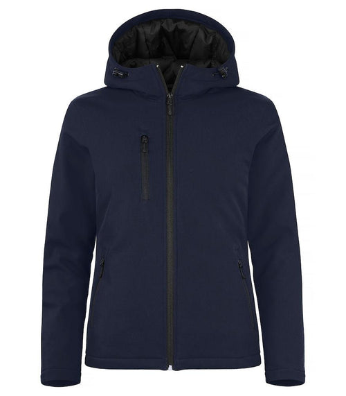 Softshell Blu Giubbino Donna Imbottito da Lavoro con Cappuccio Tempo Libero Impermeabile Traspirante