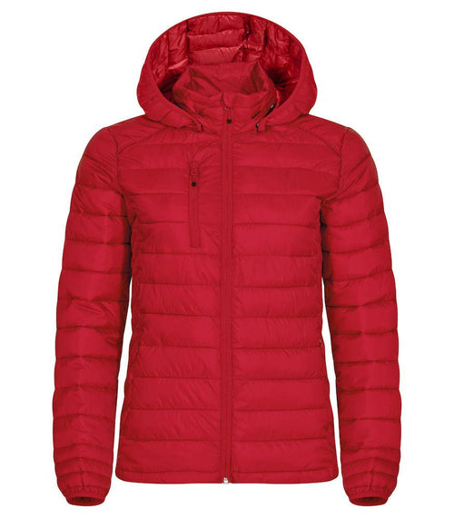 Piumino Hudson Rosso Giacca Donna con Cappuccio Imbottita