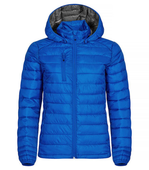 Piumino Hudson Royal Azzurro Giacca Donna con Cappuccio Imbottita