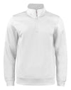 Felpa Tecnica Active Bianco Felpa Sportiva Mezza Zip Taschino su Manica Taglie Forti