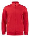 Cardigan Active Rosso Giacca con Zip Intera e Tasche Unisex Taglie Forti