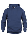 Felpa Basic Blu con Cappuccio Tascone a Marsupio Bambino