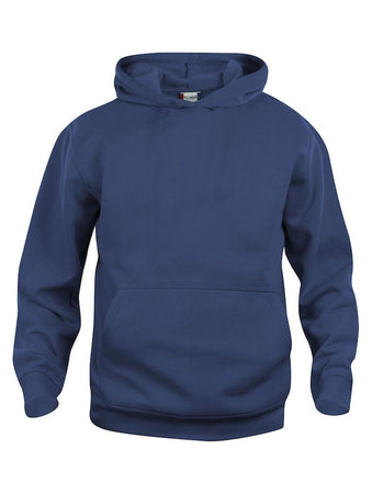 Felpa Basic Blu con Cappuccio Tascone a Marsupio Bambino