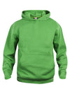 Felpa Basic Verde Acido con Cappuccio Tascone a Marsupio Bambino
