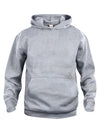 Felpa Basic Grigio Melange con Cappuccio Tascone a Marsupio Bambino