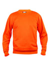 Felpa Clique Basic Arancio Fluo Girocollo