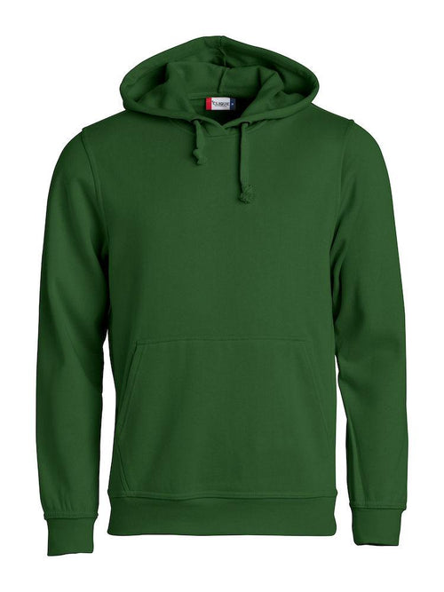 Felpa Clique Basic Verde Scuro con Cappuccio Tascone a Marsupio