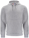 Felpa Clique Basic Grigio Melange con Cappuccio Tascone a Marsupio