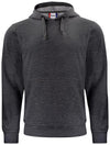 Felpa Clique Basic Antracite Melange con Cappuccio Tascone a Marsupio