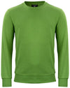Felpa Classic Girocollo Verde Melange Felpa Alta Grammatura con Taschino Nascosto