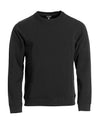 Felpa Classic Girocollo Nero Felpa Alta Grammatura con Taschino Nascosto