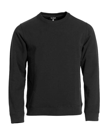 Felpa Classic Girocollo Nero Felpa Alta Grammatura con Taschino Nascosto