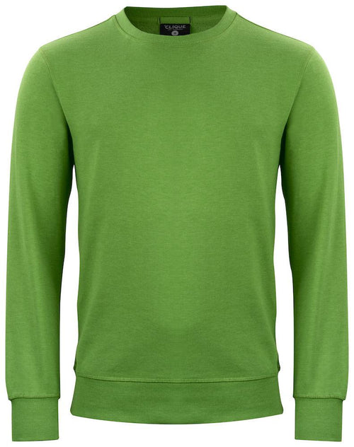 Felpa Classic Girocollo Verde Melange Felpa Alta Grammatura con Taschino Nascosto Taglie Forti