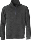 Felpa Classic Mezza Zip Antracite Melange Taglie Forti