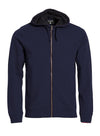 Felpa Clique Classic Blu Zip/Cappuccio Donna 300 grammi