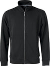 Felpa Clique Classic Nero French Terry Jacket Zip Intera Uomo Taglie Forti