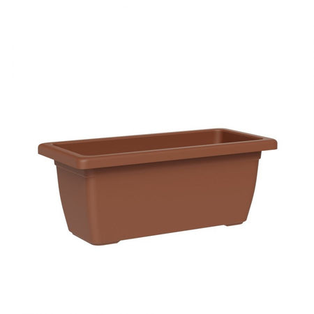 Vaso rettangolare ''Cassetta Cortina'' in plastica 100% riciclata per fiori e piante da giardino