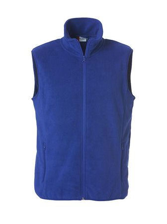 Gilet Pile Clique Basic Royal Azzurro con Tasche Smanicato in Pile Antivento