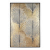Quadro moderno Stampa su tela Oro su nero 83 X 122 cm minimalista bold